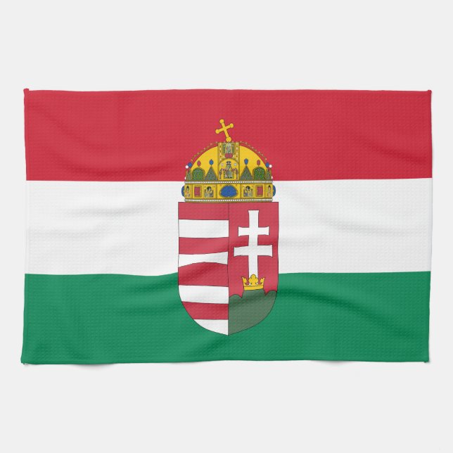 Hungarian Flag, Emblem & Hungary kitchen /cooking Towel (Horizontal)
