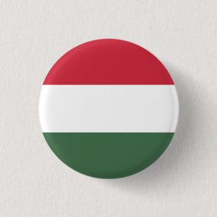 Hungarian Flag, Flag of Hungary 1 Inch Round Button
