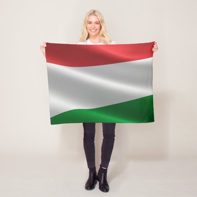 Hungarian Flag fleece blanket (In Situ)