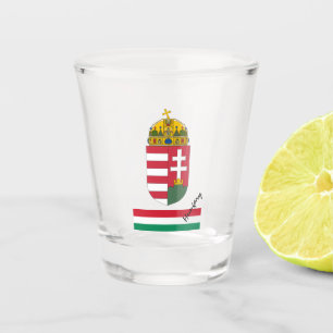 Hungarian Flag & Hungary country patriot / sports  Shot Glass