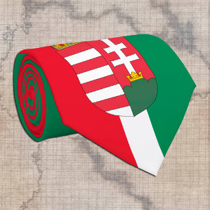 Hungarian Flag & Hungary travel, business /sports  Tie