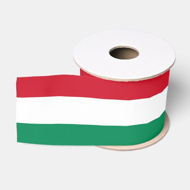 Hungarian Flag & Hungary travel, holiday /sports Grosgrain Ribbon (Spool)