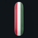 Hungarian Flag Skateboard<br><div class="desc">This design features the national flag of Hungary (known in Hungarian as Magyarország), which is a country in Central Europe. Hungary borders Slovakia to the north, Ukraine to the northeast, Romania to the east and southeast, Serbia to the south, Croatia and Slovenia to the southwest and Austria to the west....</div>
