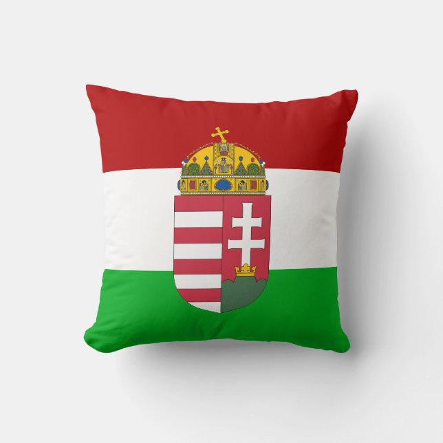 Hungarian flag throw pillow (Front)