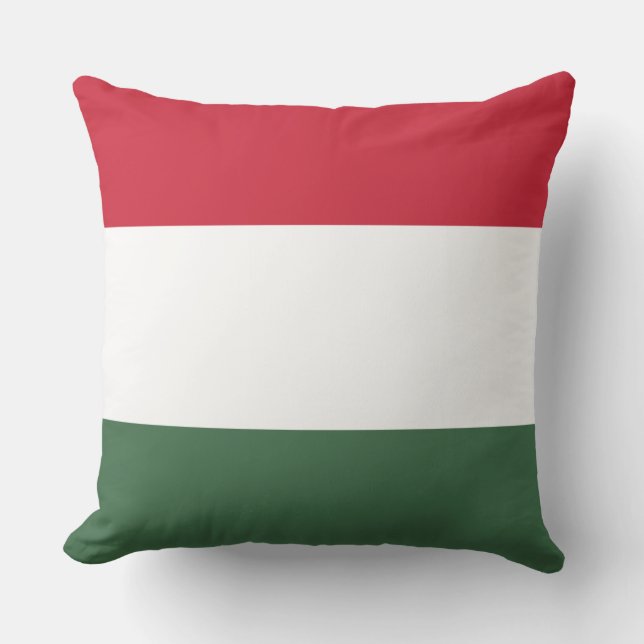 Hungarian Flag Throw Pillow (Front)
