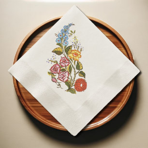 Hungarian Floral -kalocsai  Napkin