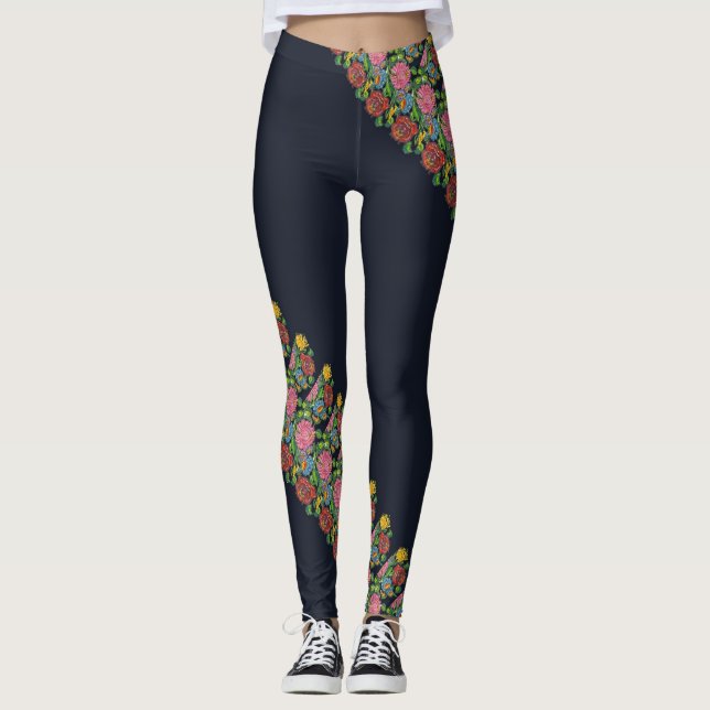 Hungarian floral pattern leggings (Front)