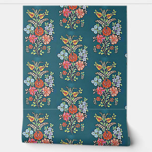 Hungarian Floral Pattern Wallpaper