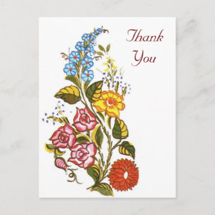 Hungarian floral postcard