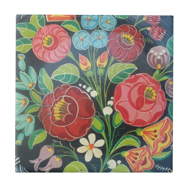 Hungarian Floral Tile (Front)