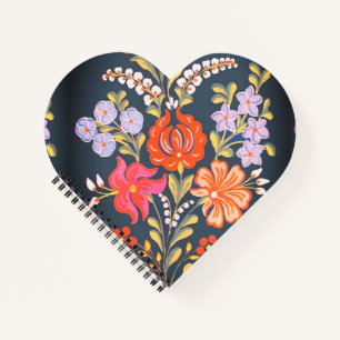 hungarian flowers -vibrant colors notebook