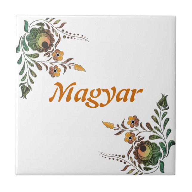 Hungarian Folk Art Tile (Front)