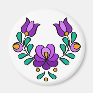 Hungarian folk flower magnet