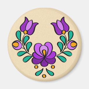 Hungarian folk flower magnet