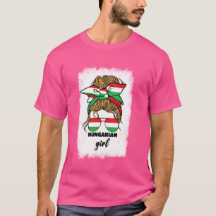 Hungarian Girl For Women Magyarorszag Hungary Flag T-Shirt