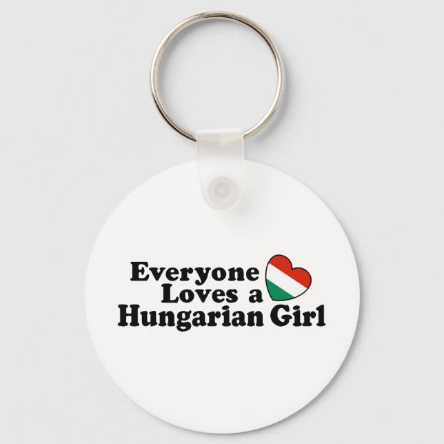 Hungarian Girl Keychain (Front)