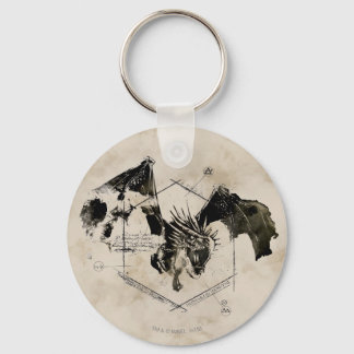 Hungarian Horntail Dragon Keychain