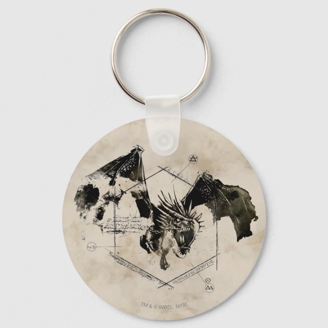 Hungarian Horntail Dragon Keychain (Front)