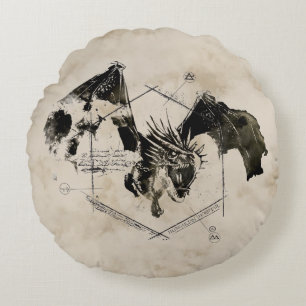 Hungarian Horntail Dragon Round Pillow