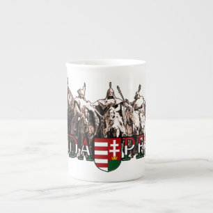 Hungarian horsemen bone china mug