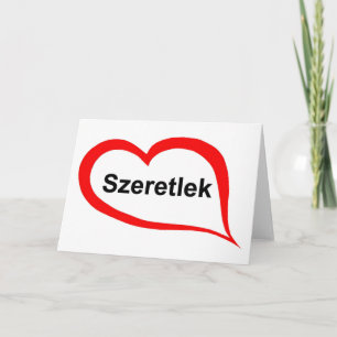 Hungarian I love you Holiday Card