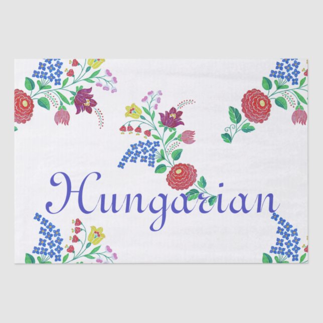  Hungarian Kalocsa Embroidery Folk Art Tissue Paper (Front)