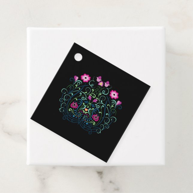 Hungarian Kalocsa Embroidery Pattern Favour Tags (In Situ)