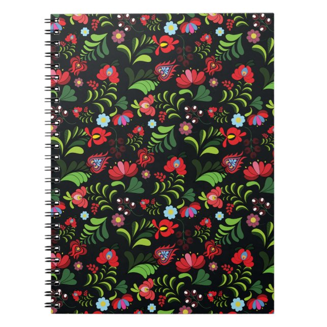 Hungarian Matyo Embroidery Pattern Notebook (Front)