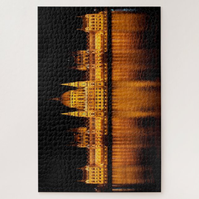 Hungarian Parliament at Night Jigsaw Puzzle (Vertical)