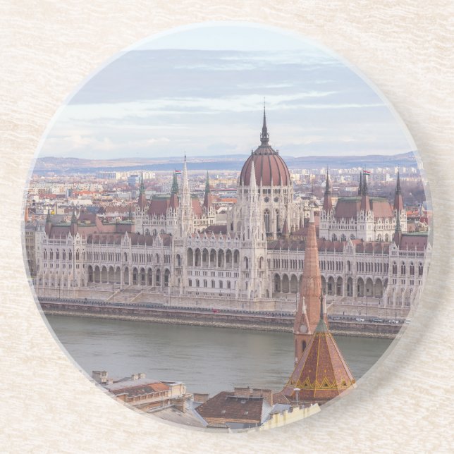 Hungarian Parliament Budapest by day Coaster (Front)