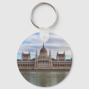 Hungarian Parliament Budapest by day Keychain