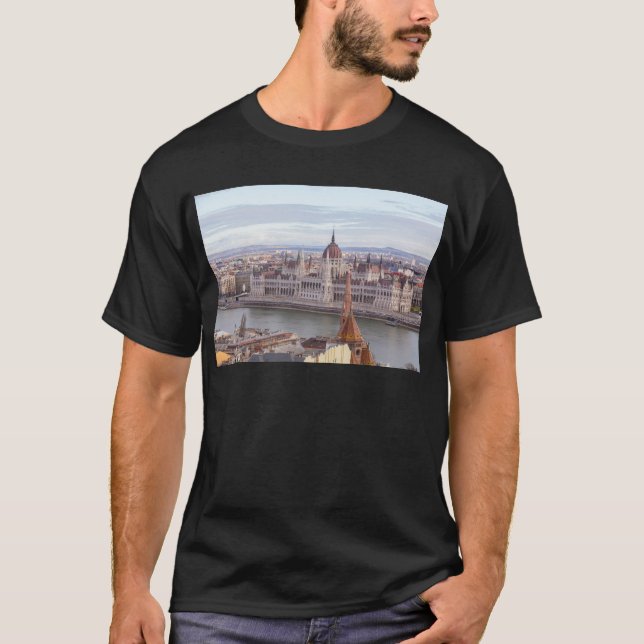 Hungarian Parliament Budapest by day T-Shirt (Front)