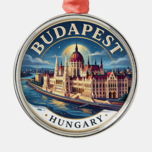 Hungarian Parliament Building Hungary Metal Ornament