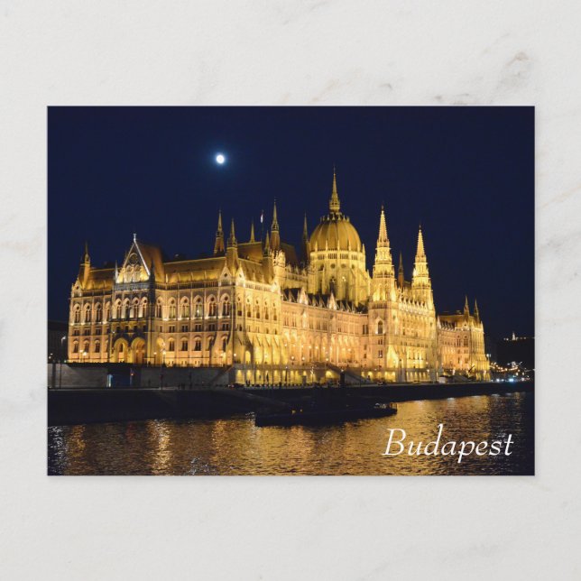 Hungarian Parliament building in Budapest  Postcard (Front)