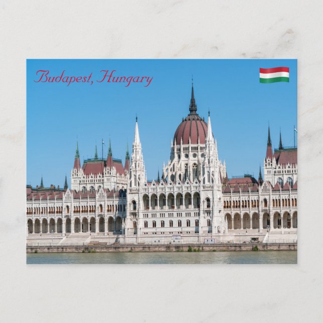 Hungarian Parliament Building in Budapest Postcard (Front)
