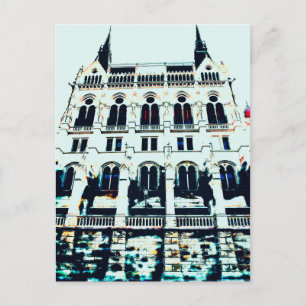 Hungarian Parliament painting Postcard