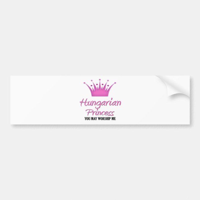 Hungarian Princess Bumper Sticker (Front)