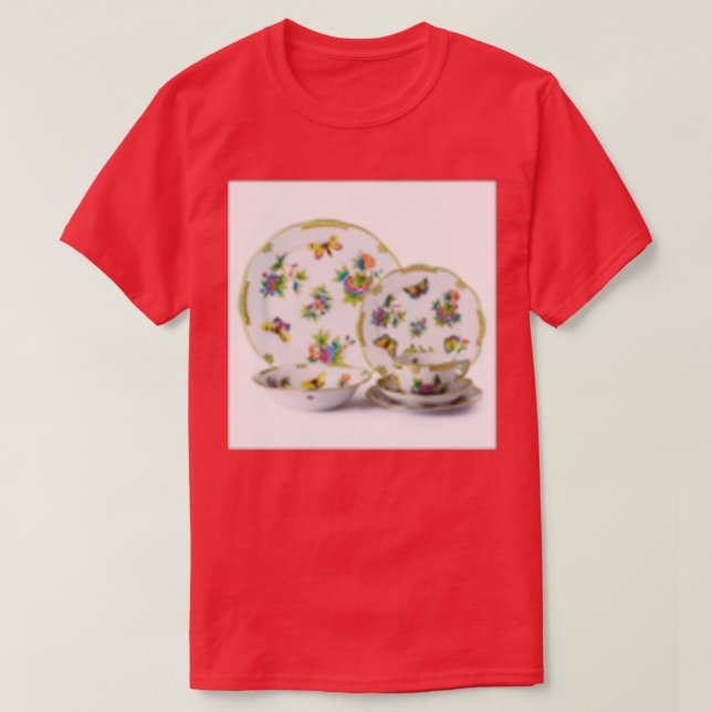 Hungarian traditional Herendi pottery T-Shirt (Design Front)