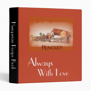 Hungarian Village Cookbook Binder