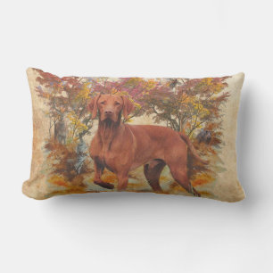 Hungarian Vizsla art Lumbar Pillow