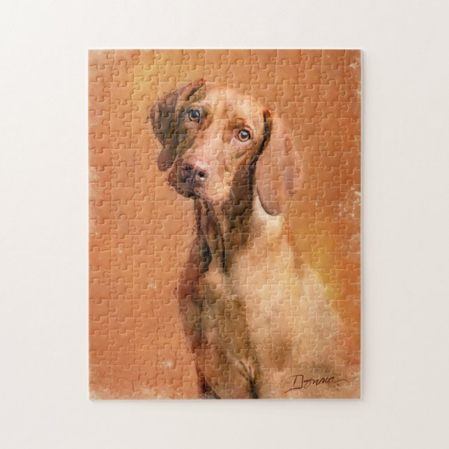 Hungarian Vizsla Dog Art Jigsaw Puzzle (Vertical)