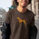 Hungarian Vizsla Dog Breed Silhouette T-Shirt<br><div class="desc">This Vizsla silhouette shirt is available in a variety of t-shirt styles for men,  women,  kids and babies. Burnt orange dog silhouette. A cool gift for Hungarian Vizsla lovers for any occasion. Check out Jenn’s Doodle World for more fun dog breed apparel and gifts.</div>