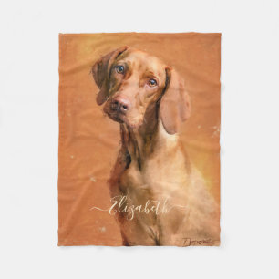 Hungarian Vizsla Dog Fleece Blanket