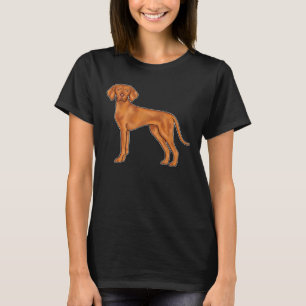 Hungarian Vizsla Pointer Dog Cartoon Illustration T-Shirt