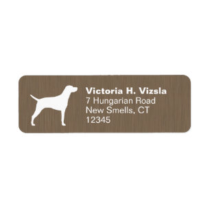 Hungarian Vizsla Silhouette Return Address