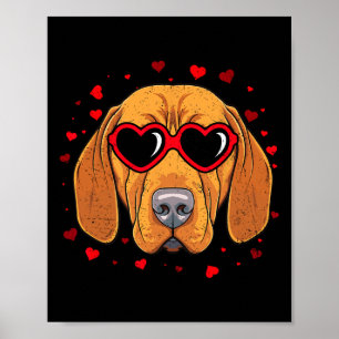 Hungarian Vizsla Valentine Heart Cute Dog Lovers  Poster