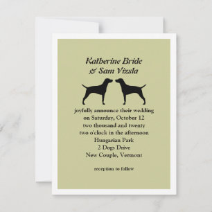 Hungarian Vizslas Wedding Invitation