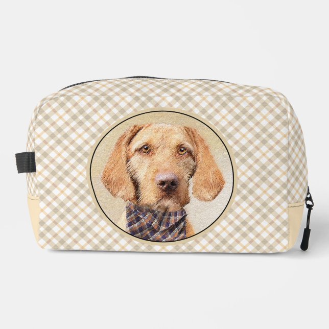 Hungarian Wirehaired Vizsla Painting Cute Dog Art Dopp Kit (Front)