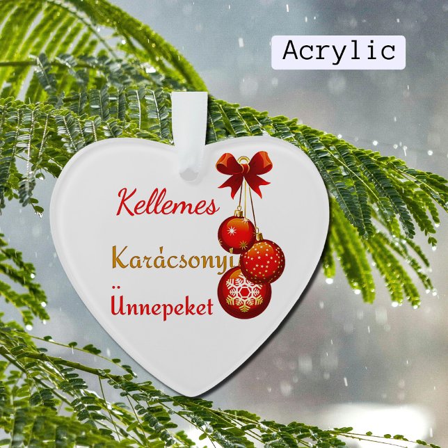 Hungarian Xmas Greetings  Ornament (Creator Uploaded)
