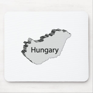 Hungary 3D Map Mouse Pad